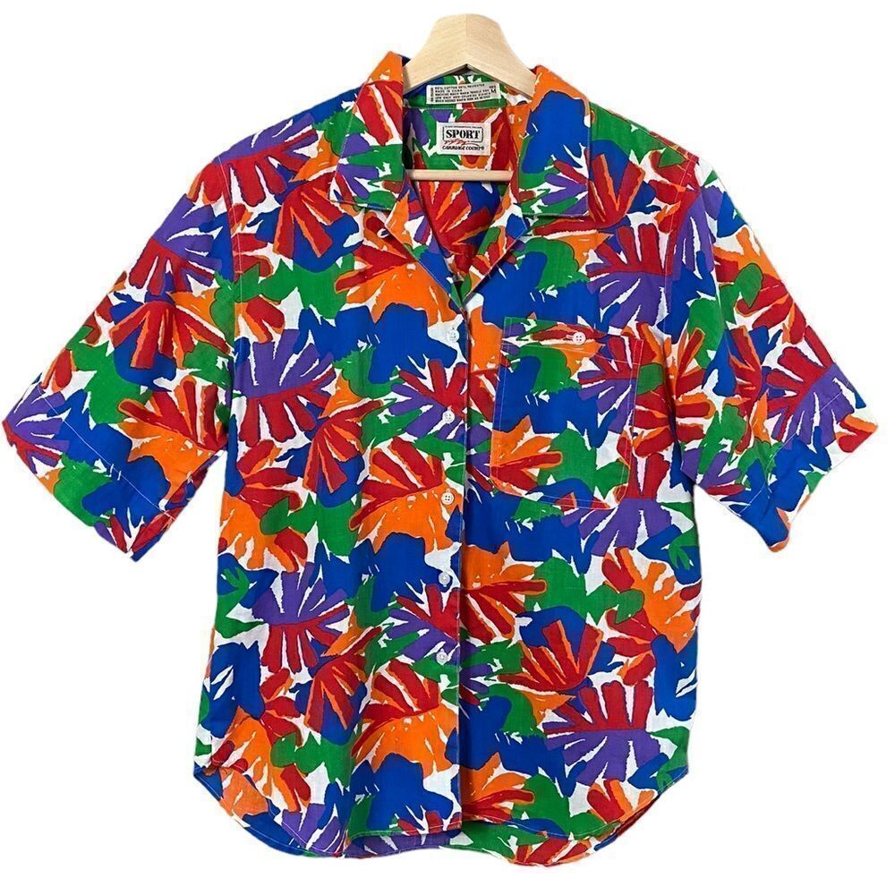 Vintage Hawaiian abstract floral shirt